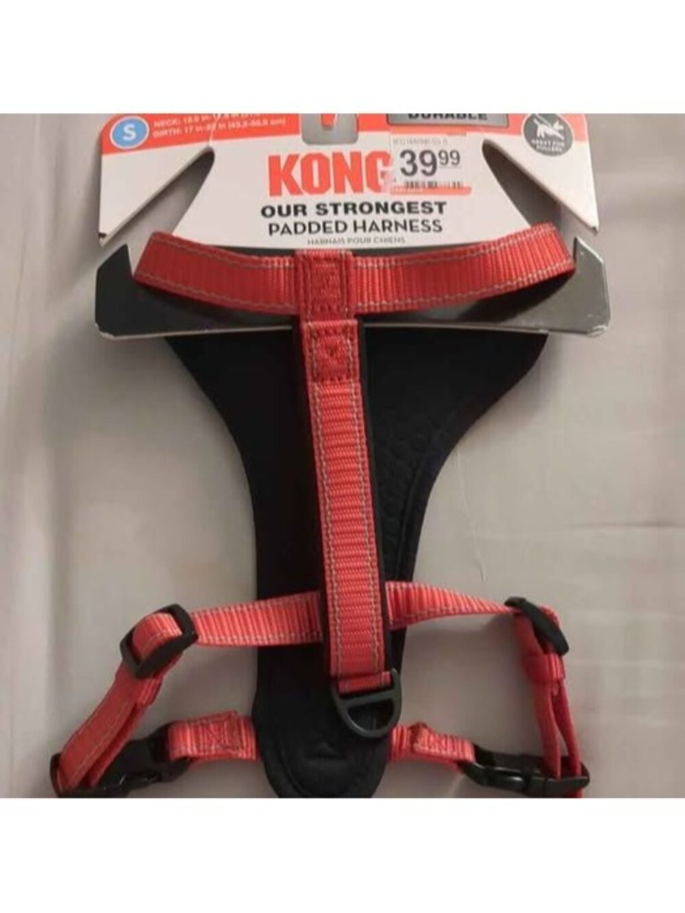 KONG Max Red Small ultra strong padded harness brand new